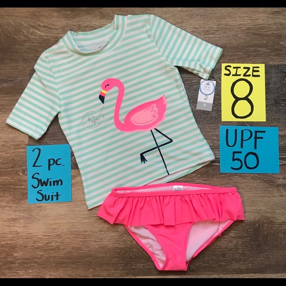 Carter's Other - NWT Carter’s 2 pc flamingo swimsuit
